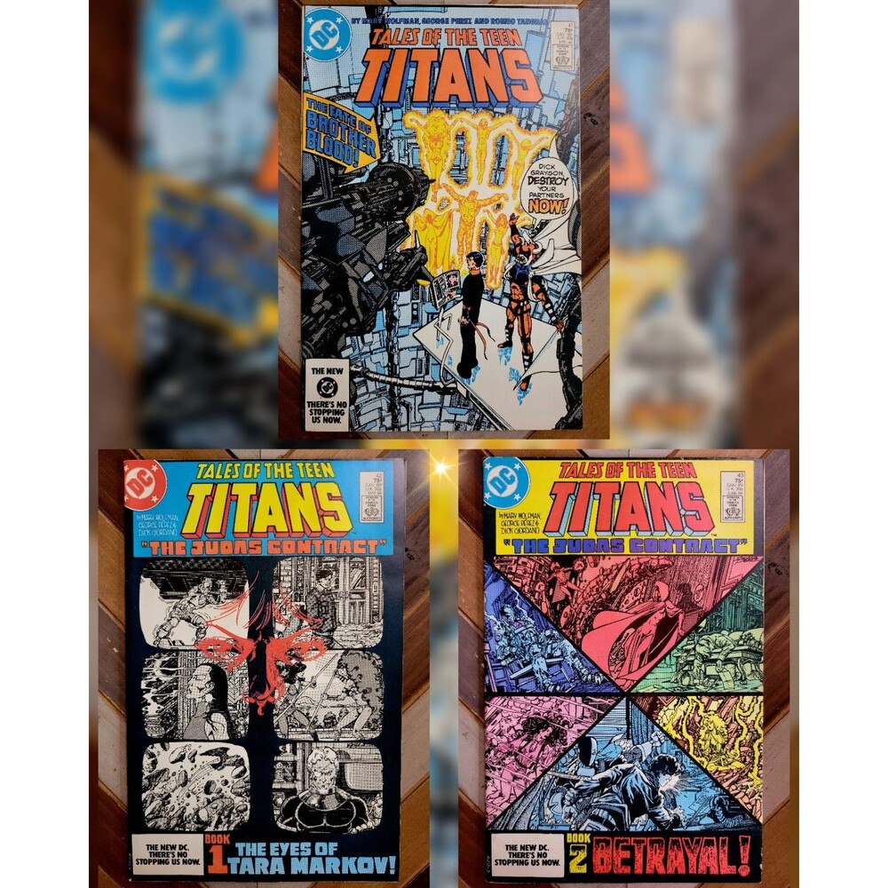 Lot of 3: New Teen Titans 41, 42, 43 1st Jericho + Brother Blood Perez Art 1983